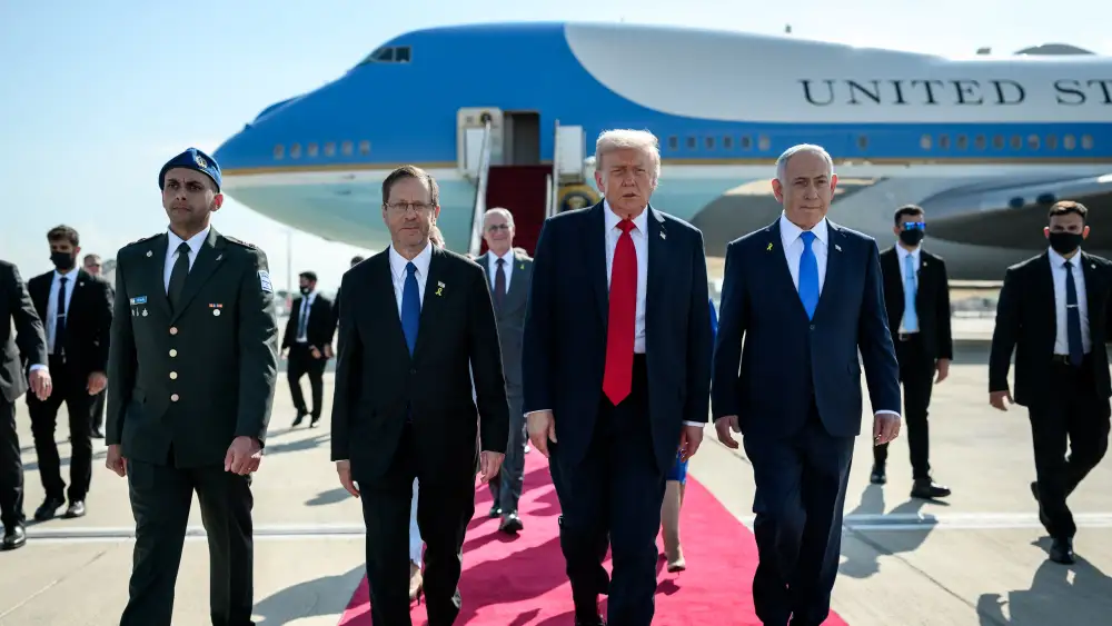 Trump Netanyahu Herzog Israel