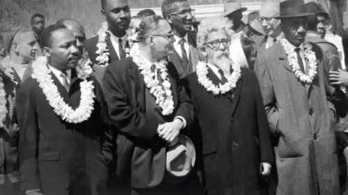 Rabbi Abraham Joshua Heschel with Martin Luther King Jr.