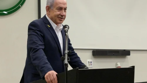 Israeli Prime Minister Benjamin Netanyahu during a visit to the Israel Defense Forces' Military Intelligence Directorate, July 28, 2025. Photo by Maayan Toaf/GPO.