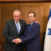 Senate Majority Leader Chuck Schumer (D-N.Y.) and Israeli President Isaac Herzog at the Tel Aviv headquarters of the Israel Defense Forces on Oct. 15, 2023, one week after the Hamas-led terrorist attacks in southern Israel on Oct. 7. Credit: Haim Zach/GPO.