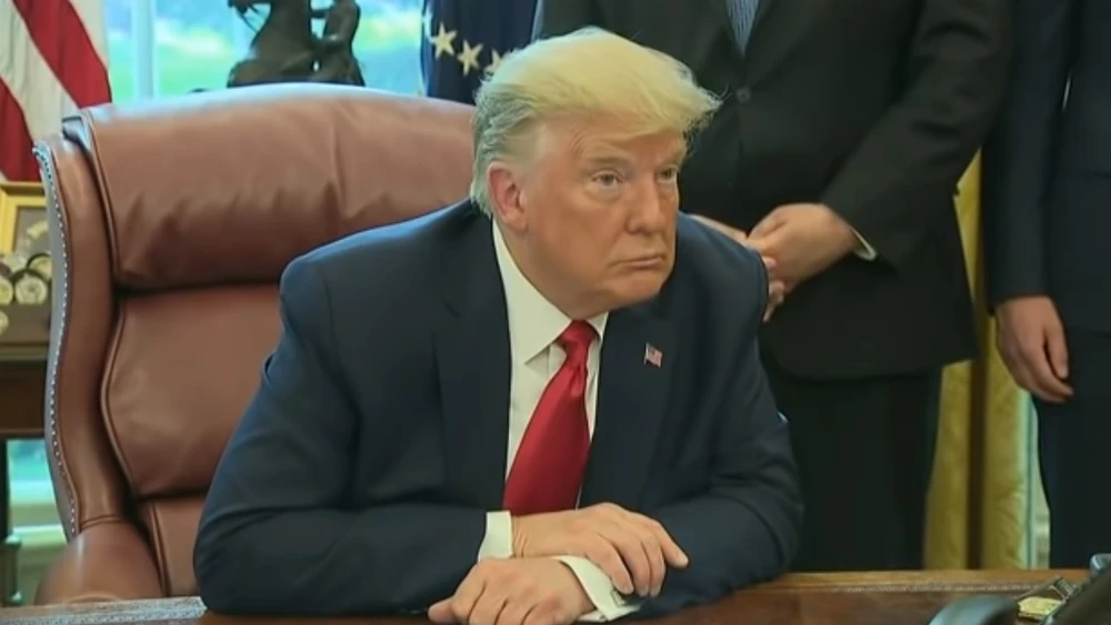 U.S. President Donald Trump speaking with Israeli Prime Minister Benjamin Netanyahu about the normalization deal with Sudan, Oct. 23, 2020. Source: Screenshot.