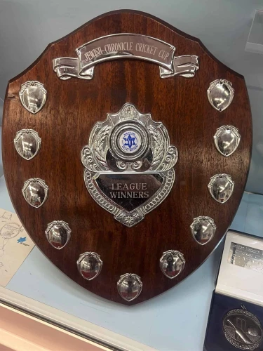 From the exhibit “Cricket and the Jewish Community,” on view at Lord’s Cricket Ground in North London. Photo by Georgia L. Gilholy.