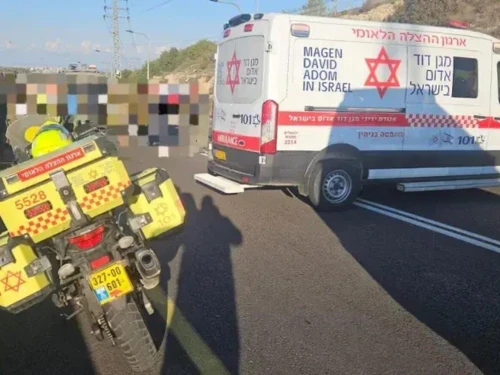 Israeli security forces and medical personnel at the scene of a terrorist attack in the Binyamin region of Samaria, Dec. 2, 2025. Credit: Magen David Adom.