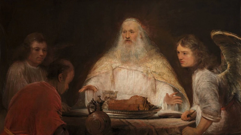 “Abraham and the Three Angels,” oil on canvas by Dutch painter Aert de Gelder, circa 1680s. Credit: From the collection of Museum Boijmans Van Beuningen in Rotterdam/Public Domain via Wikimedia Commons.