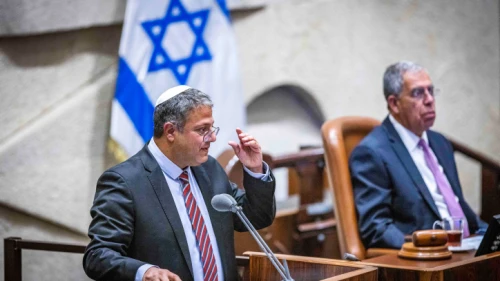 Otzma Yehudit Party leader Itamar Ben-Gvir attends a debate at the Knesset, Nov. 22, 2022. Photo by Olivier Fitoussi/Flash90.