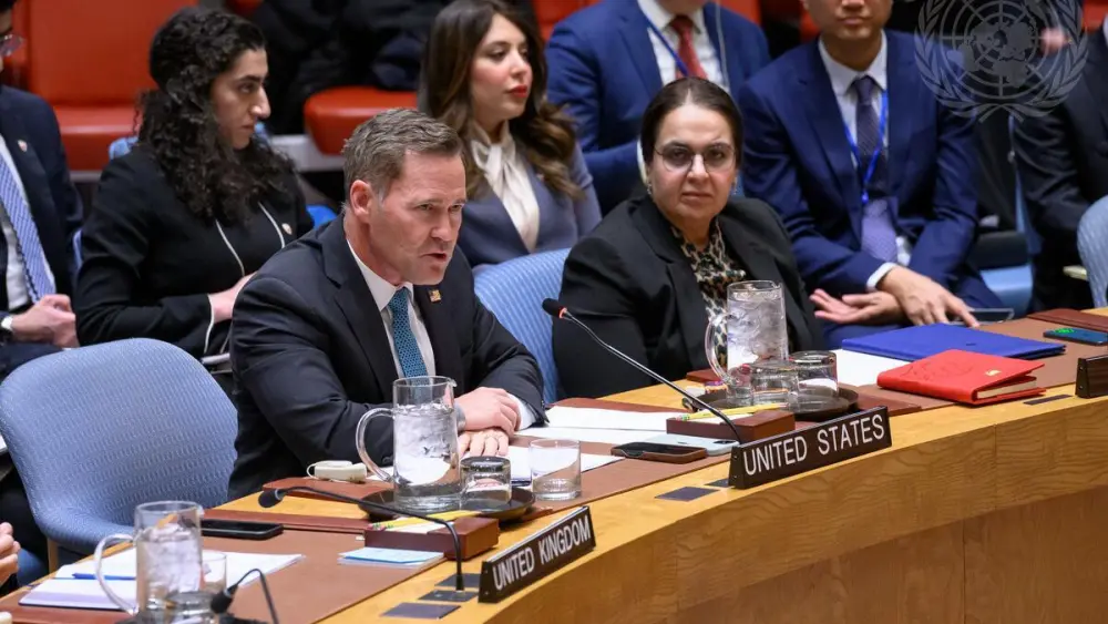 Mike Waltz, U.S. ambassador to the United Nations, addresses the U.N. Security Council meeting on the situation in the Middle East (Iran), at the U.N. headquarters in New York City, Jan. 15, 2026. Credit: Loey Felipe/UN Photo.