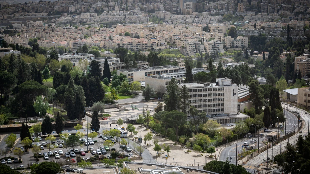 View of the Hebrew University in Givat Ram, Jerusalem, on April 7, 2025. Photo by Oren Ben Hakoon/Flash90.