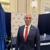 Boca Raton Mayor Scott Singer, a Republican, speaks to JNS at the Republican Jewish Coalition conference in Las Vegas on Aug. 31, 2026. Photo by Andrew Bernard.