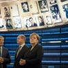German Chancellor Angela Merkel at the Hall of Names during her visit at the Yad Vashem Holocaust memorial in Jerusalem on Oct. 4, 2018. Credit: Oren Ben Hakoon/POOL.