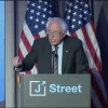 Sen. Bernie Sanders of Vermont speaking at a J Street National Conference in Washington. Source: Screenshot.