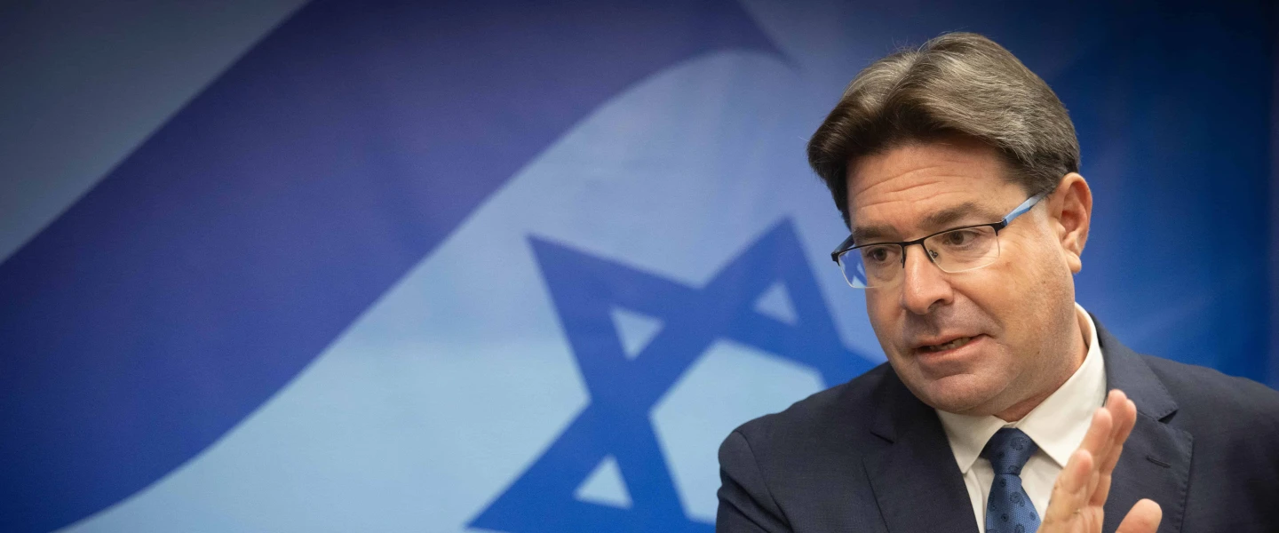 Ofir Akunis at a government conference at the Israeli Prime Minister's office in Jerusalem, on Sept. 27, 2023. Photo by Chaim Goldberg/Flash90.