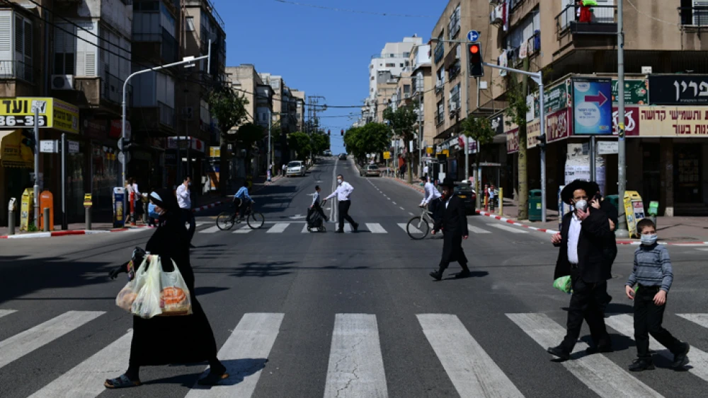 Bnei Brak, Israel, April 3, 2020. Photo by Tomer Neuberg/Flash90.