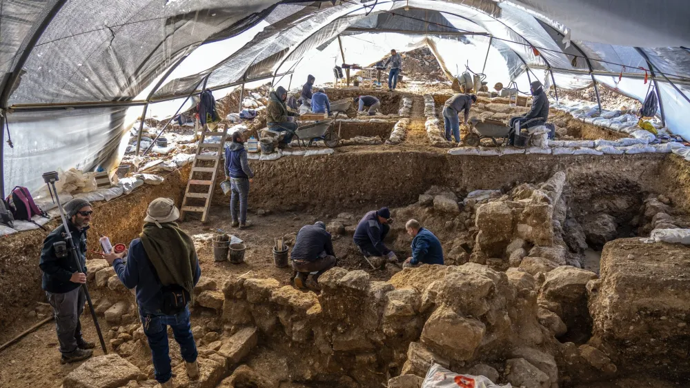 Israel Antiquities Authority excavations at the Arnona site in Jerusalem, dating back to the time of the First Temple period, reveal the remains of lasting structures, July 2020. Credit: Yaniv Berman, Israel Antiquities Authority.