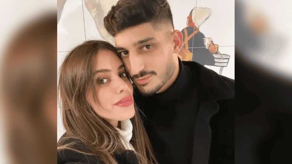 Liron Yitzhak and his fiancée Almog