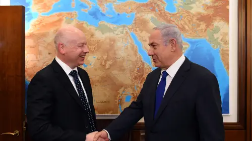 U.S. Assistant to the President and Special Representative for International Negotiations Jason Greenblatt meets with Prime Minister Benjamin Netanyahu at the Prime Minister's Office in Jerusalem, on June 20, 2017. Photo by Haim Zach/GPO.