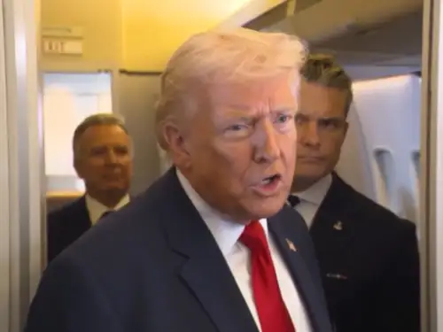 U.S. President Donald Trump aboard Air Force One. Credit: Twitter.