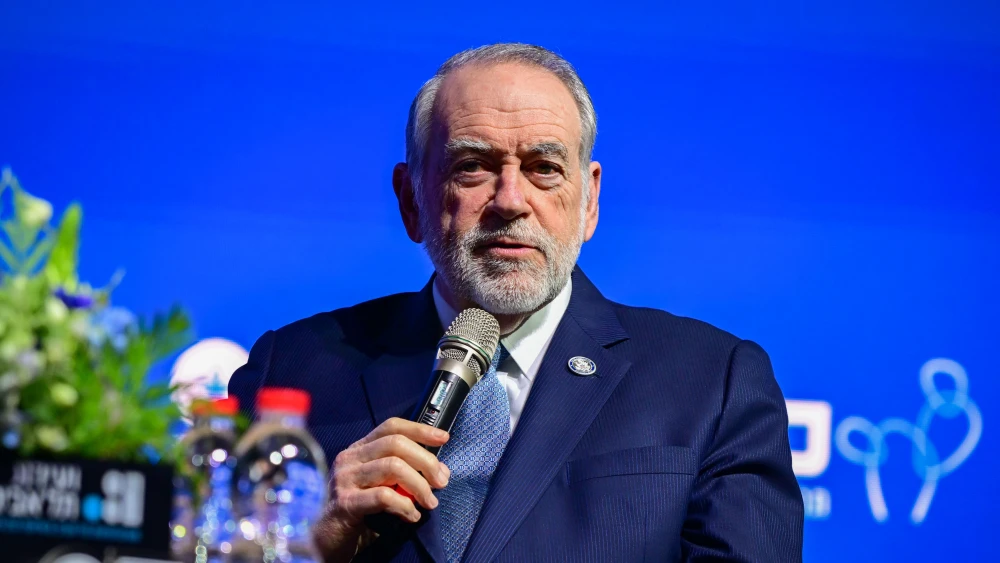 U.S. Ambassador to Israel Mike Huckabee speaks during a conference at Tel Aviv University, May 12, 2026. Photo by Avshalom Sassoni/Flash90.