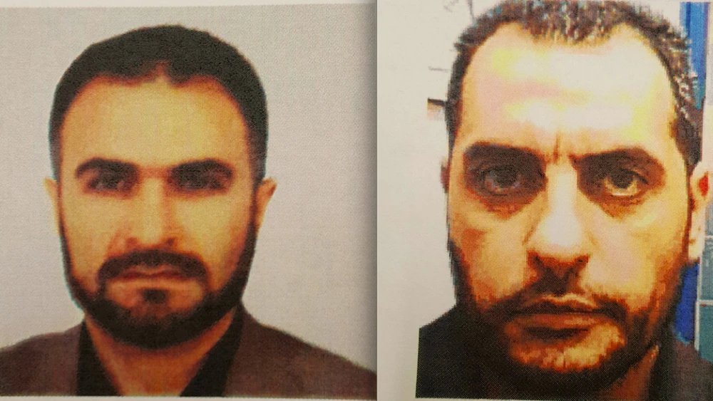 Turkish citizen Cemil Tekeli (left) and Israeli Arab Dara’am Jabarin, both arrested by Israel for their ties to Hamas. Credit: Shin Bet.