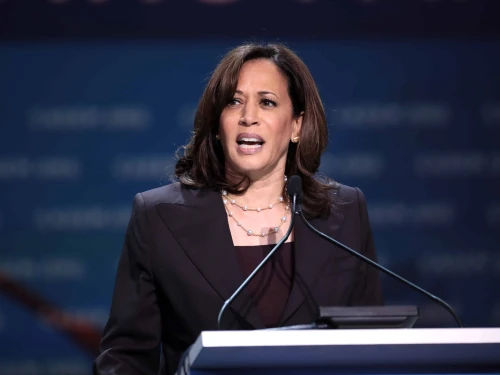 Kamala Harris speaks at a function in California in 2019. Photo by Gage Skidmore/Flickr.