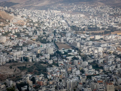 Nablus in Samaria, as seen from Mount Gerizim, Nov. 14, 2022. Photo by Gershon Elinson/Flash90.