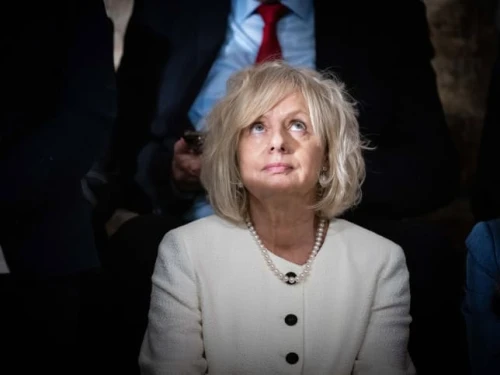 Attorney General Gali Baharav Miara attends the weekly government conference, held at the Western Wall tunnels in Jerusalem's Old City on May 21, 2023. Photo by Yonatan Sindel/Flash90 *** Local Caption *** ????? ????? ???? ??? ???? ????? ???? ????"?