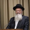 Rabbi Shmuel Eliyahu attends a swearing-in ceremony for the Rabbinate Council at the President's Residence in Jerusalem, on Oct. 24, 2018. Photo by Yonatan Sindel/Flash90.