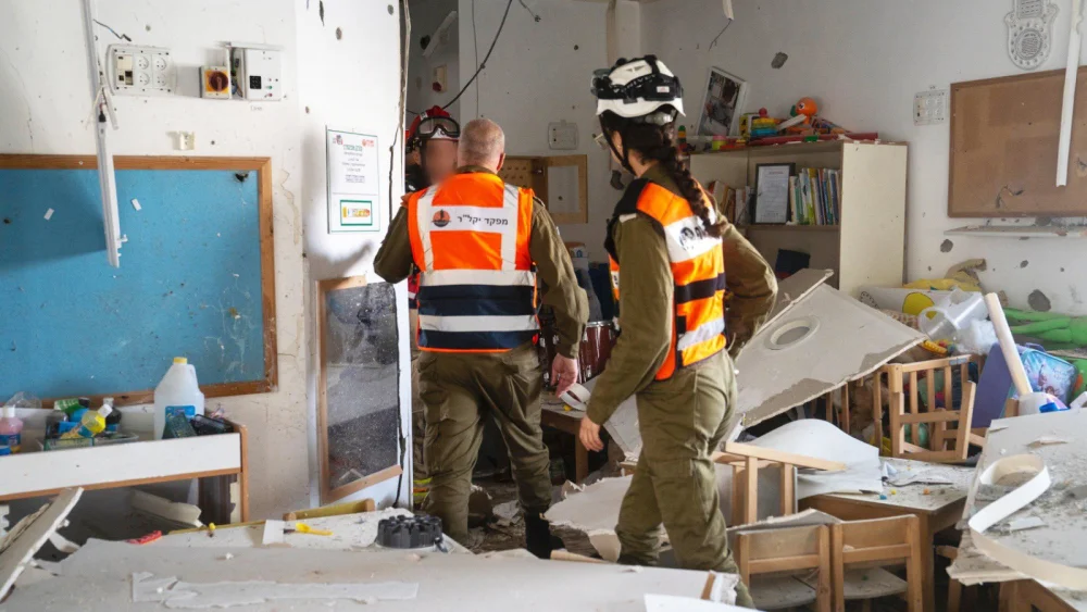 Damaged kintergarted in Rishon LeZion