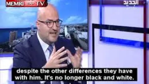Lebanese journalist Nadim Koteich said in an April 6, 2019 interview on Al-Jadeed/New TV (Lebanon) that he supports U.S. President Trump's foreign policies and Israel's stance against Iran, and that for him, Beirut tops the agenda. Credit: MEMRI.
