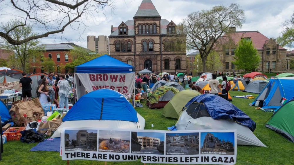 Pro-Palestinian Protest, Encampment, Brown University