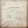 Signatures on the Joint Comprehensive Plan of Action (JCPOA) nuclear agreement with Iran. On the top left side is Persian handwriting by Iranian Foreign Minister Mohammad Javad Zarif, July 14, 2015. Credit: Wikimedia Commons.