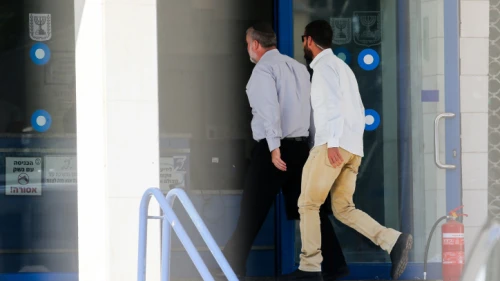 Israel's Attorney General Avichai Mandelblit (left) arrives at the Justice Ministry in Jerusalem for the hearing on the corruption cases involving Prime Minister Benjamin Netanyahu, Oct. 7, 2019. Photo by Flash90.