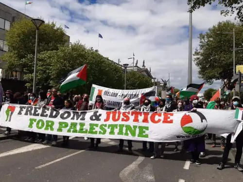 Pro-Palestinian Protesters in Dublin