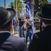 Israelis supporting the conscription of Haredi men into the Israeli military protest in the city of Bnei Brak, in central Israel, against road blockades by ultra-Orthodox demonstrators following the arrest of draft evaders, June 26, 2026. Photo by Avshalom Sassoni/Flash90.