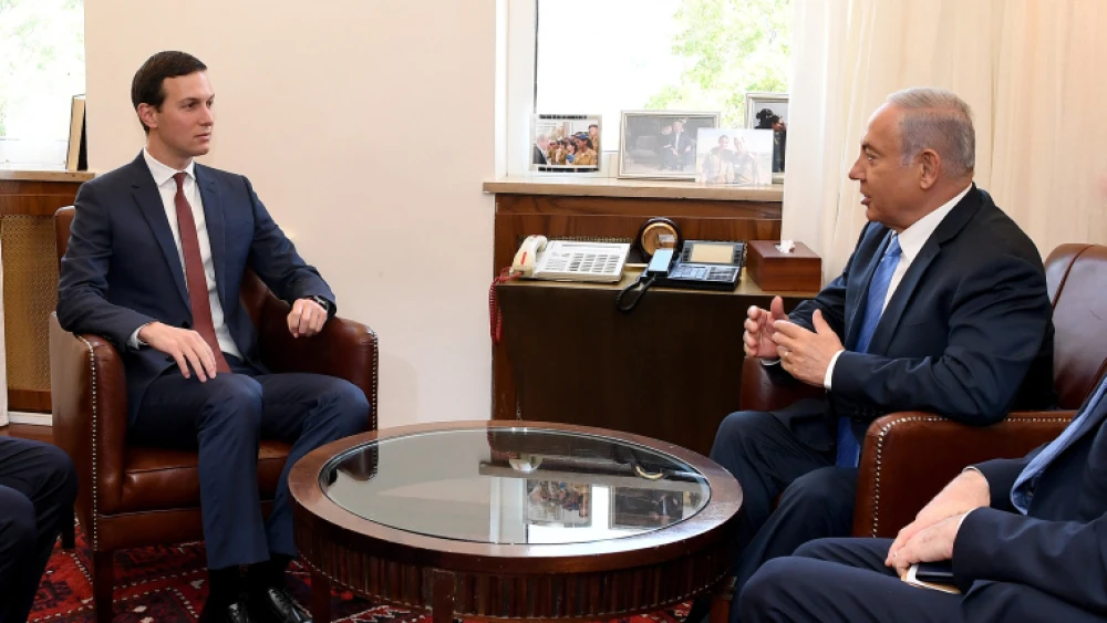 Senior Trump Adviser Jared Kushner meets with Israeli Prime Minister Benjamin Netanyahu at the Prime Minister's Office in Jerusalem on June 22, 2018. Photo by Matty Stern/U.S. Embassy Jerusalem.