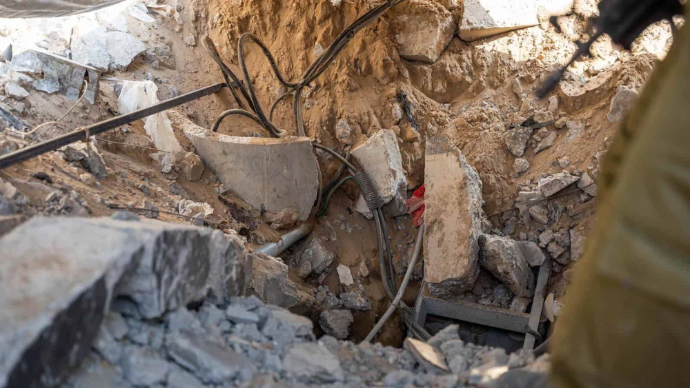 The entrance to a Hamas terror tunnel in the Gaza Strip. Credit: IDF.