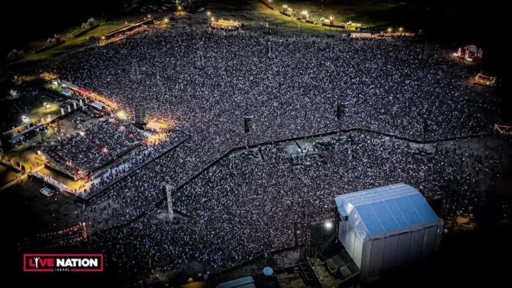 The Guns N' Roses concert at Yarkon Park in Tel Aviv, June 5, 2023. Source: Twitter.