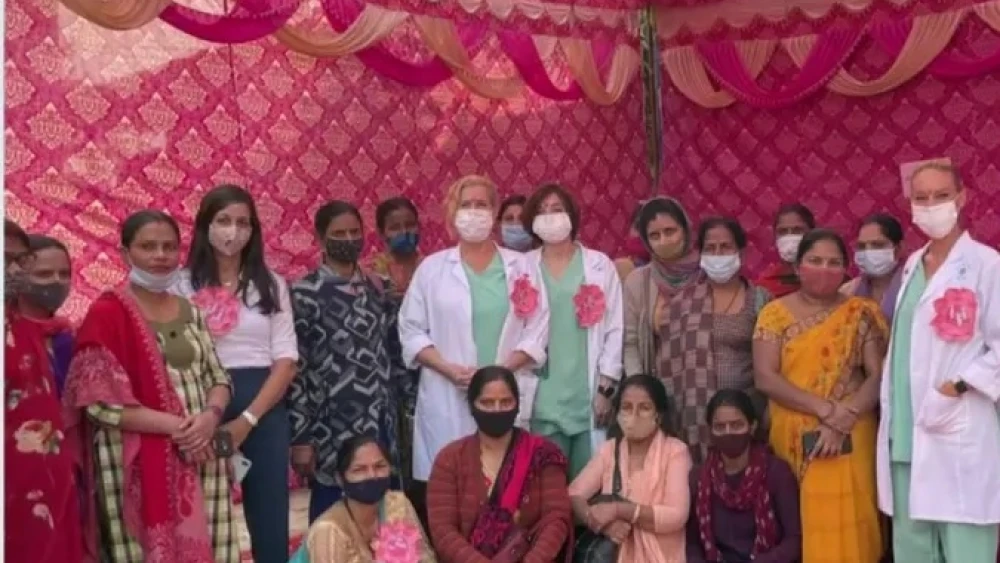 A special delegation organized by Israel’s Foreign Ministry to help with women's health issues in India. Source: Screenshot.