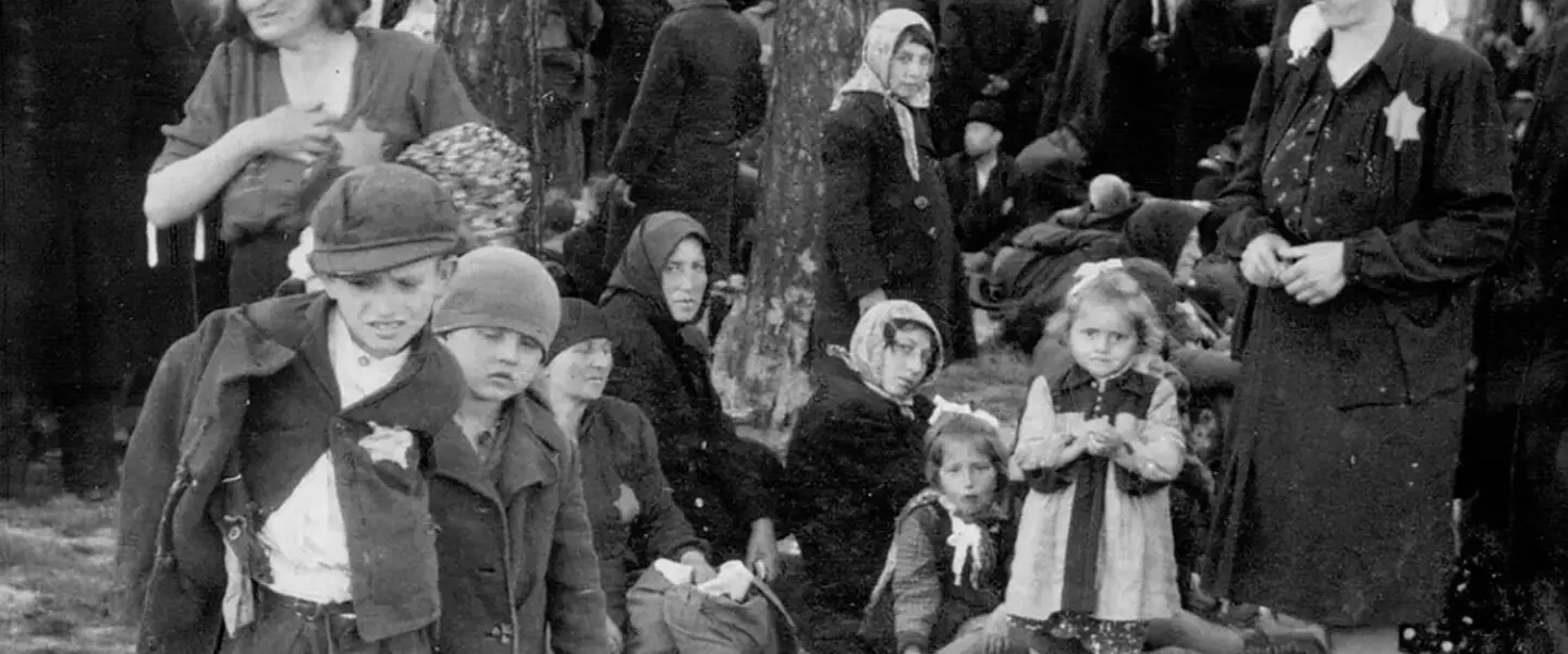 Hungarian Jews shortly before their murder at Auschwitz-Birkenau in Nazi-occupied Poland in May 1944. Photo credit: Yad Vashem.