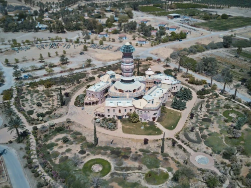 An aerial view of the Arts Center in Kibbutz Neot Smadar, southern Israel, April 12, 2018. Photo by Menachem Lederman/Flash90.