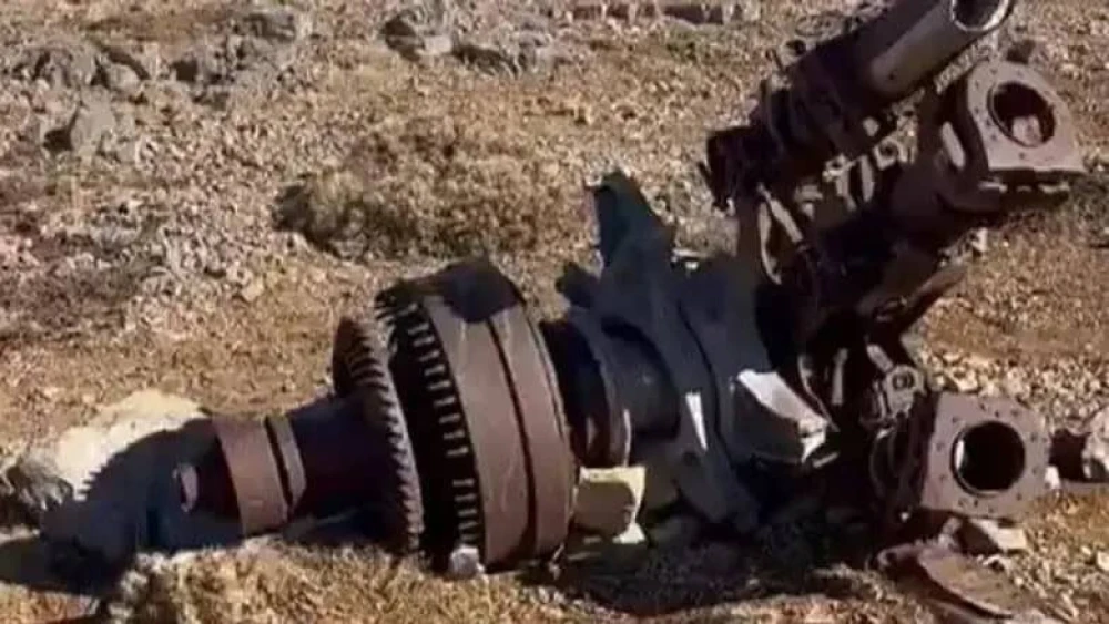The front rotor of an Israeli helicopter that crashed on Mount Hermon during a rescue operation in 1974. Credit: IDF Spokesman's Office.