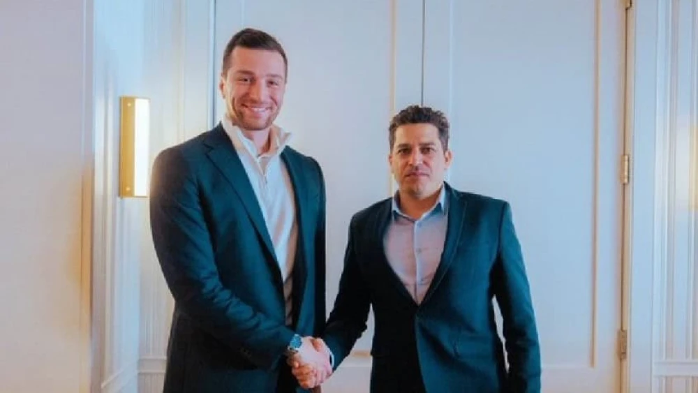 National Rally President Jordan Bardella (left) and Israeli Minister of Diaspora Affairs Amichai Chikli in Washington on Feb. 21, 2025. Credit: Courtesy of Jordan Bardella.