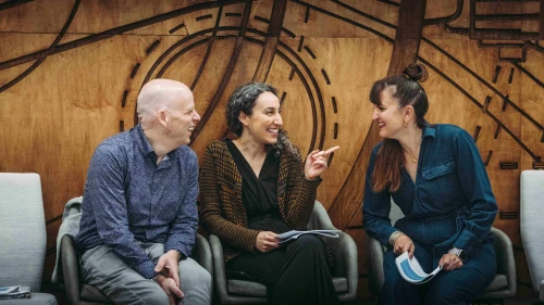 Assembly's leadership from left, Graham Hoffman, Erica Frankel and Leah Kahn. Credit: Courtesy of Assembly.