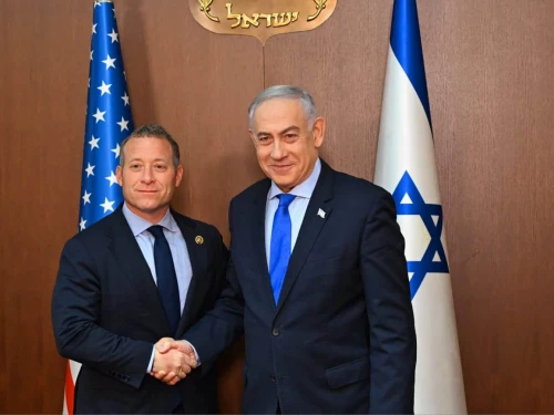 Israeli Prime Minister Benjamin Netanyahu meets in his office in Jerusalem with U.S. Rep. Josh Gottheimer (D-NJ), July 3, 2023. Photo by Haim Zach/GPO.