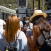 A crowded street in downtown Jerusalem on Aug. 19, 2020. Photo by Olivier Fitoussi/Flash90.