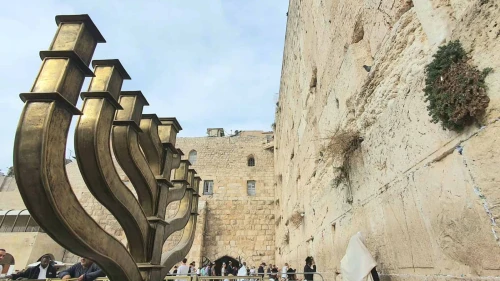 Chanukah Menorah at Western Wall