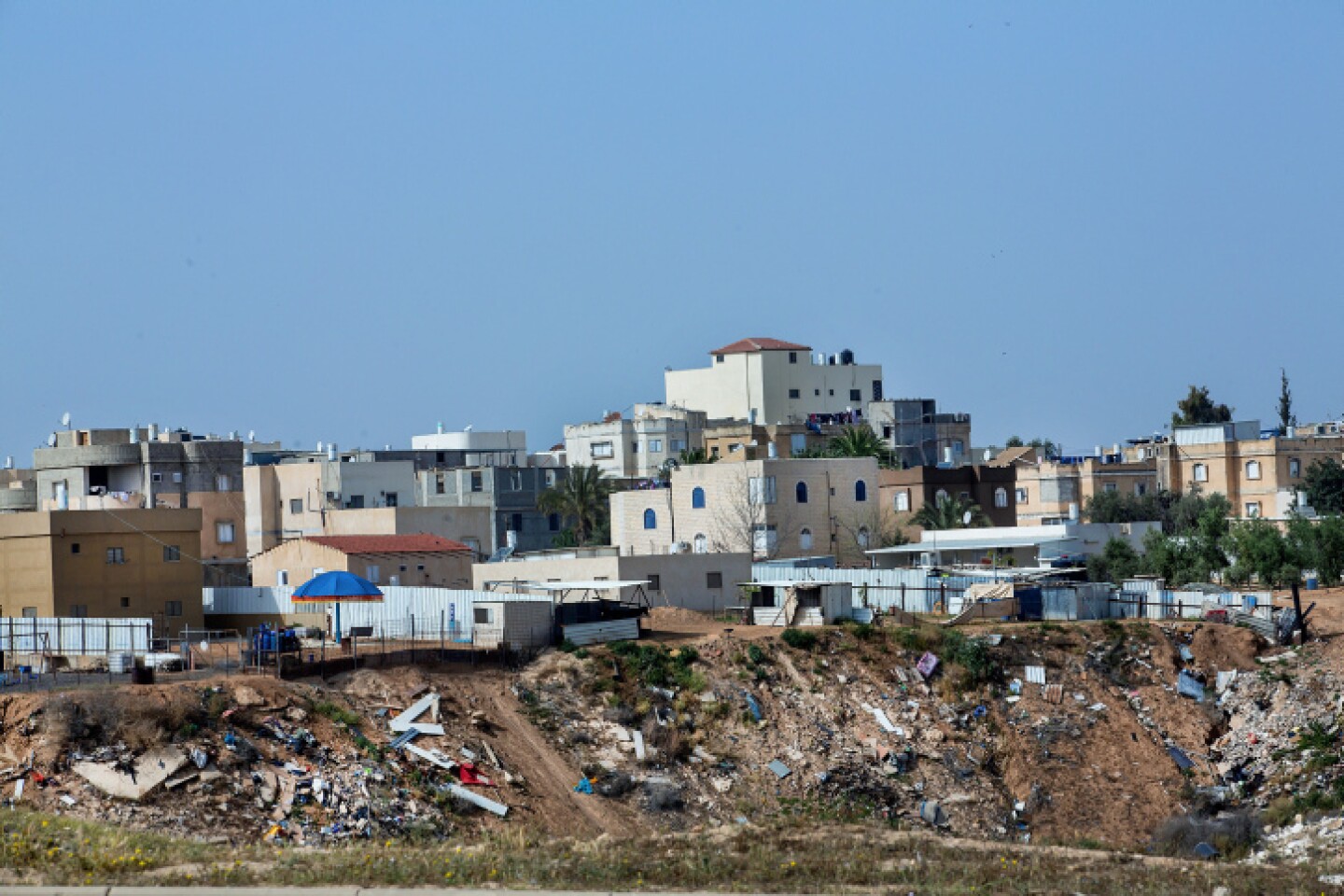 A view of the Bedouin city of Rahat in the northern Negev, April 8, 2019. Photo by Moshe Shai/Flash90.