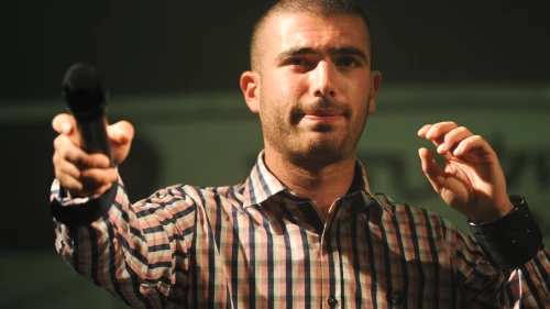 Israeli Mizrahi singer Omer Adam performs in Modi’in on Aug. 28, 2011. Photo by Jorge Novominsky/Flash 90.