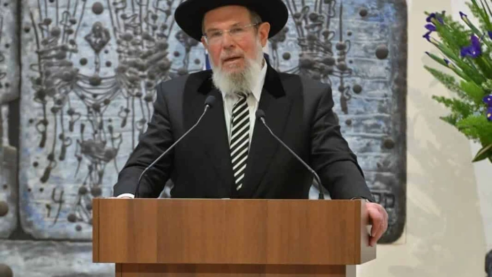 Israeli Ashkenazi Chief Rabbi Kalman Ber. Credit: Courtesy.