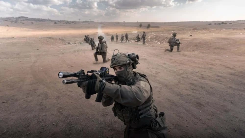 Pereh Unit fighters train on the Golan Heights. Credit: IDF.