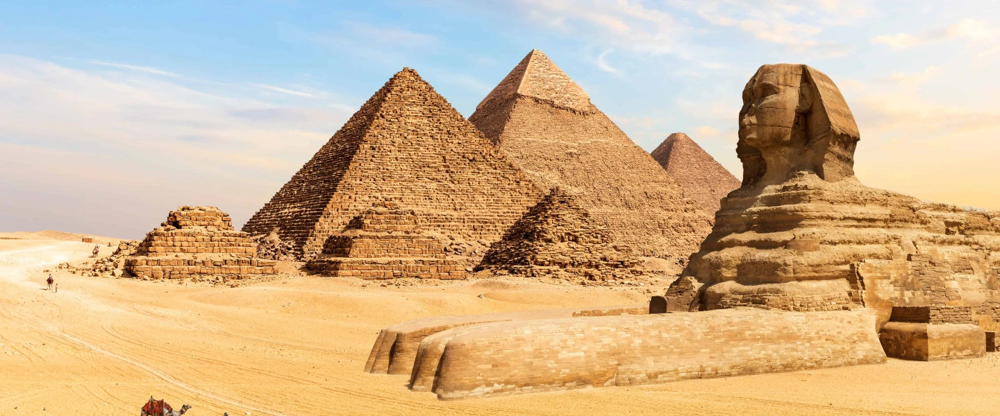 Pyramids of Giza and the Great Sphinx in Egypt